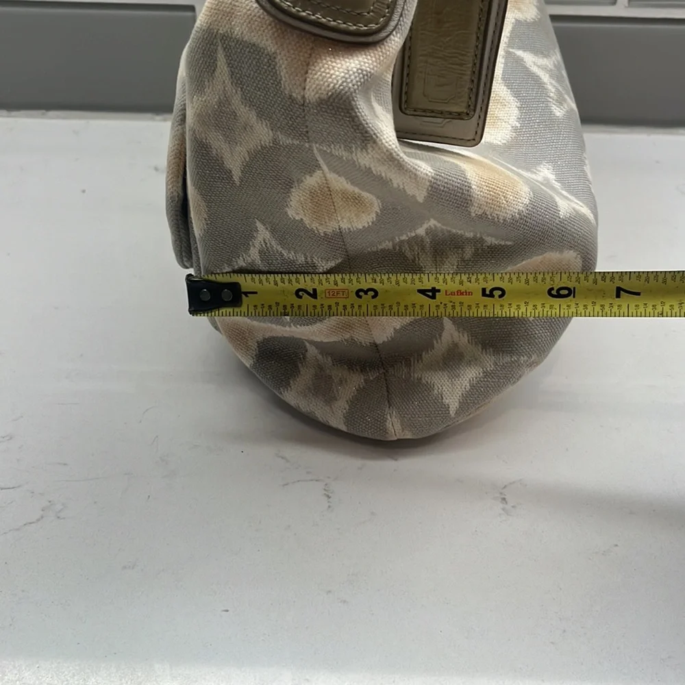 Coach Hobo Bag Kristin‎ Op Art Ikat Print Silver Gray Multi
